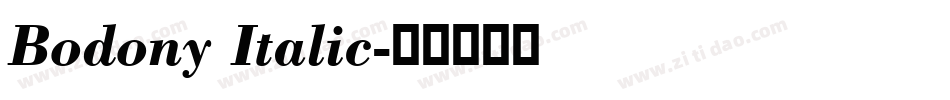 Bodony Italic字体转换